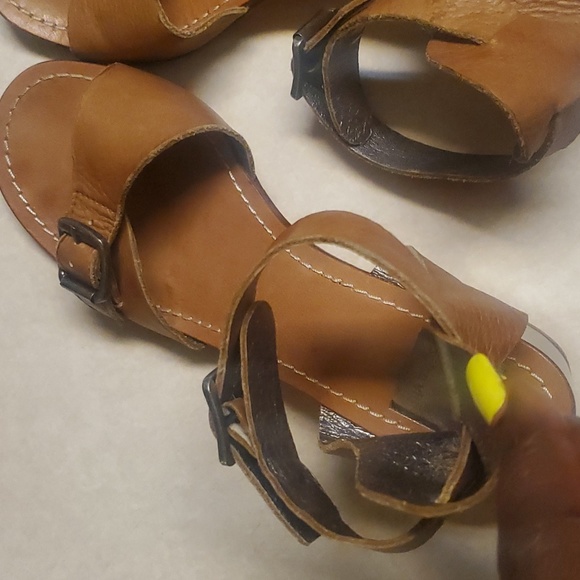 DOLCE VITA Leather Block silver Heel sandals - Picture 3 of 12